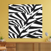 Abstract zwart-wit wervelend kunstcanvasprint canvas afdruk (Insitu (Woonkamer))