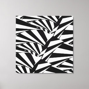 Abstract zwart-wit wervelend kunstcanvasprint canvas afdruk