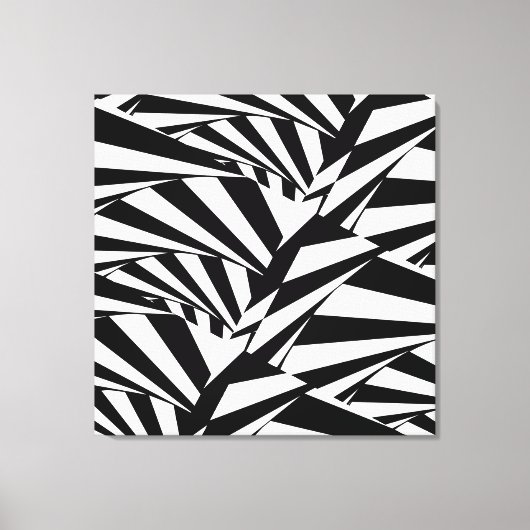 Abstract zwart-wit wervelend kunstcanvasprint canvas afdruk (Voorkant)