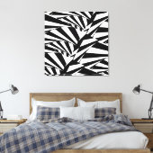 Abstract zwart-wit wervelend kunstcanvasprint canvas afdruk (Insitu (Slaapkamer))
