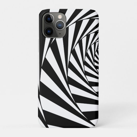 Abstract zwart-wit wervelende spiraalvormige trap  Case-Mate iPhone case (Achterkant)