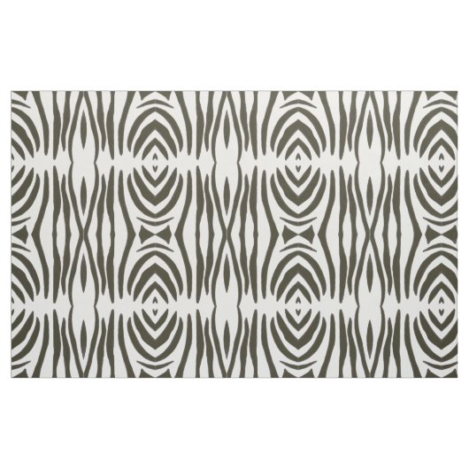 Abstract Zwart Wit Zebra Strepen Print Stof (Fat Quarter)