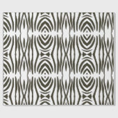 Abstract Zwart Wit Zebra Strepen Wrapping Papier (Vlak)