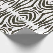 Abstract Zwart Wit Zebra Strepen Wrapping Papier (Hoek)