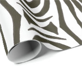 Abstract Zwart Wit Zebra Strepen Wrapping Papier (Rol Hoek)