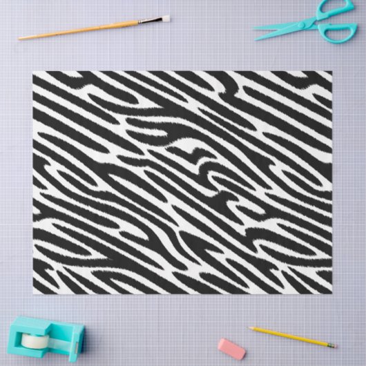 Abstract zwart-wit Zebrapatroon Tissuepapier (Craft)
