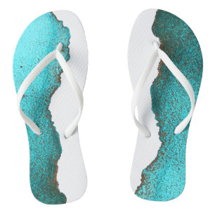 Abstract zwart-wit zwart-wit teenslippers