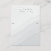 Abstract zwart-witgolven Ketting Band-beeldscherm Visitekaartje (Voorkant)