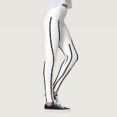 Abstract zwart-witlijnminimalisme leggings (Rechts)