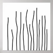Abstract zwart-witlijnminimalisme poster (Voorkant)
