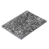 Abstract zwart-witlijnpatroon notitieboek (Linkerzijde)