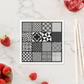 Abstract zwart-witpapier servetten (Insitu)