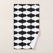 Abstract zwart-witpatroon bad handdoek (Handdoek)