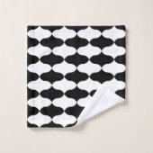 Abstract zwart-witpatroon bad handdoek (Wasdoekje)