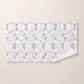 Abstract zwart-witpatroon met herhalend, s bad handdoek (Handdoek)