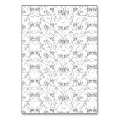 Abstract zwart-witpatroon met herhalend, s kaart (Achterkant)