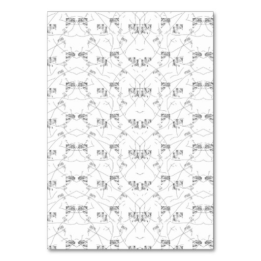 Abstract zwart-witpatroon met herhalend, s kaart (Achterkant)