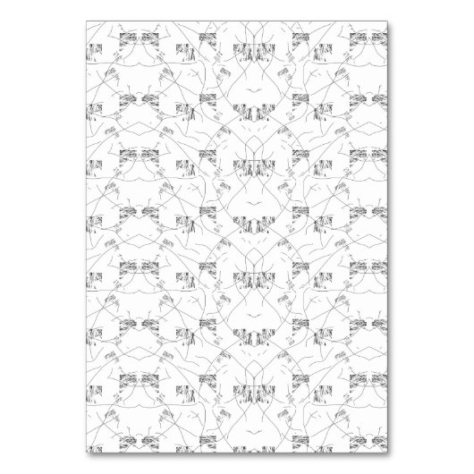 Abstract zwart-witpatroon met herhalend, s kaart (Voorkant)