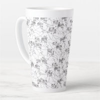 Abstract zwart-witpatroon met herhalend, s