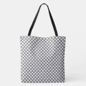 Abstract zwart-witpatroon tote bag (Achterkant)