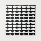 Abstract zwart-witpatroon wandkleed (Voorkant (horizontaal))