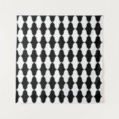 Abstract zwart-witpatroon wandkleed (Voorkant)