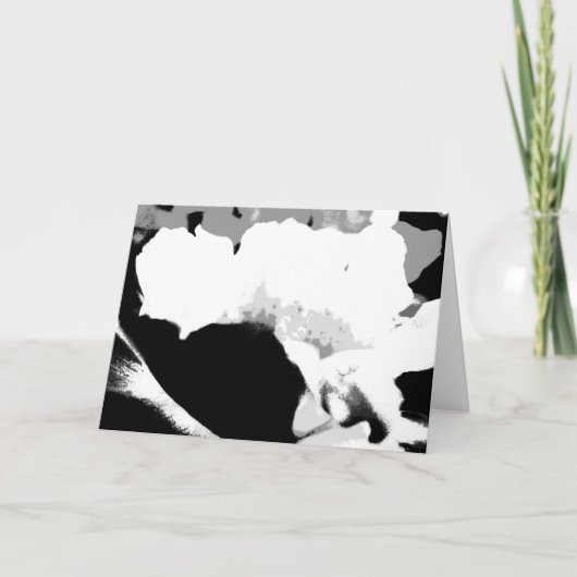 Abstract zwart-witventilator, blanco binnenzijde kaart (Voorkant)