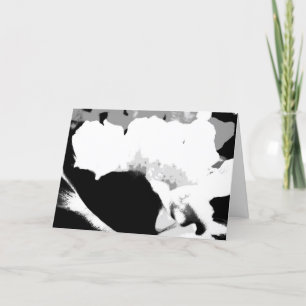 Abstract zwart-witventilator, blanco binnenzijde kaart