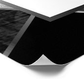 Abstract zwarte en zilvervormer - Zitkool (9) Poster (Hoek)