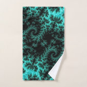 Abstract zwarte groene fractie bad handdoek (Handdoek)