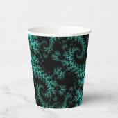 Abstract zwarte groene fractie papieren bekers (Links)