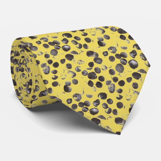 Abstract zwarte Stippen 170256 Stropdas (Opgerold)