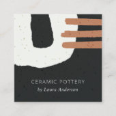 ABSTRACT ZWARTE WIT-RUST VAN CASAMISCHE TEXTUUR VIERKANTE VISITEKAARTJE (Voorkant)