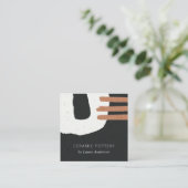 ABSTRACT ZWARTE WIT-RUST VAN CASAMISCHE TEXTUUR VIERKANTE VISITEKAARTJE (Staand voorkant)