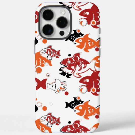 Abstract Zwemmend Vissen Patroon Ontwerp Case-Mate iPhone Case (Achterkant)