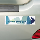 Abstract Zwemmende Blauwe Vis Bumpersticker (Op auto)