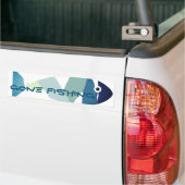 Abstract Zwemmende Blauwe Vis Bumpersticker (Op Truck)