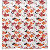 Abstract Zwemvispatroon Ontwerp Douchegordijn (Voorkant)