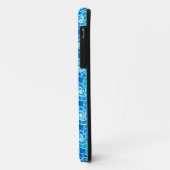 Abstract zwenkpatroon - blauw, turkooizen & wit Case-Mate iPhone case (Achterkant/links)