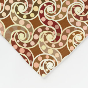 Abstract zwenkpatroon - schaduwen van bruin fleece deken