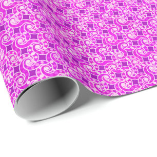 Abstract zwenkpatroon - schaduwen van paars cadeaupapier