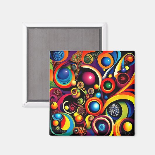 Abstracta Psychedelica 1 Magneet (Voorkant / Achterkant)