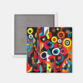 Abstracta Psychedelica 4 Magneet (Voorkant / Achterkant)