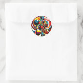 Abstracta Psychedelica 5 Ronde Sticker (Tas)