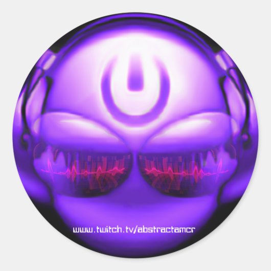 Abstractamcr Logo Ronde Sticker (Voorkant)