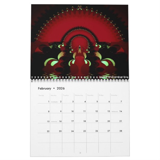 Abstract'delicaz 2012 Kalender (Feb 2026)