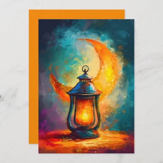 Abstracte هل هلالك ي ا ر م ض ا ن kaart (Voorkant / Achterkant)