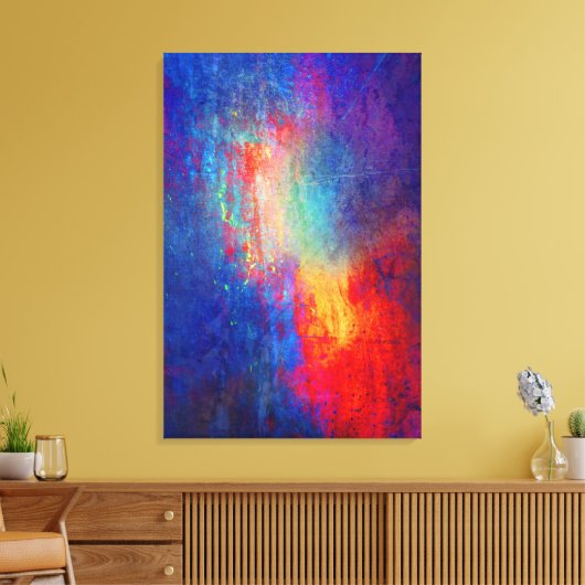 Abstracte 004 Multi Color Stretched Canvas Print (Insitu (Woonkamer))