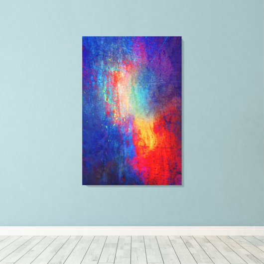 Abstracte 004 Multi Color Stretched Canvas Print (Insitu (Houten vloer))