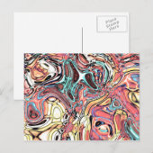 Abstracte 02-Zwemelen en Puddles, Gewijzigd Briefkaart (Voorkant / Achterkant)